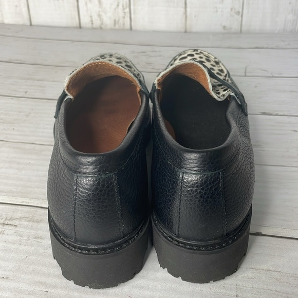 Bonaflex Leather and Calf Hair Animal Print Platform Lug Sole Loafer - Picture 4 of 13